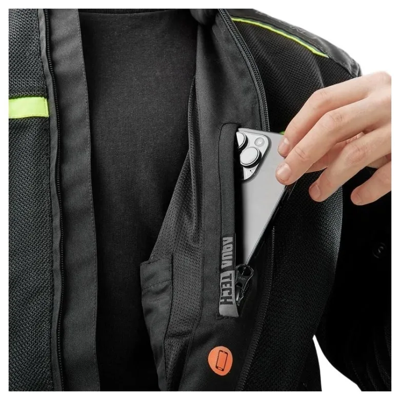 Kurtka tekstylna OZONE NEO AIR BLACK/FLO YELLOW czarny żółty fluo
