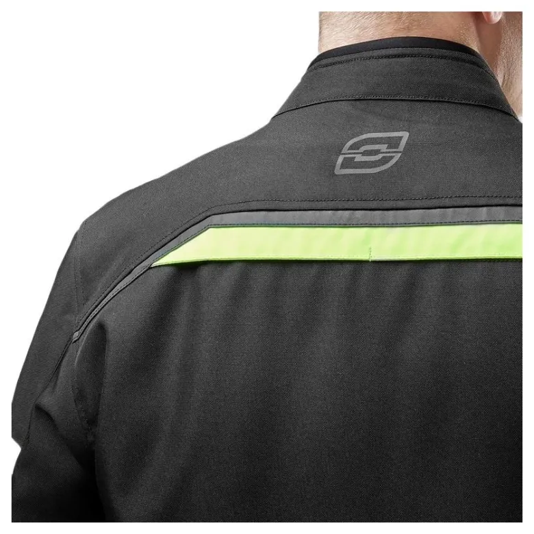 Kurtka tekstylna OZONE NEO BLACK/FLO YELLOW czarny żółty fluo