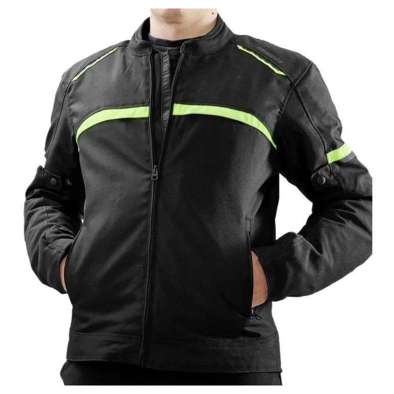 Kurtka tekstylna OZONE NEO BLACK/FLO YELLOW czarny żółty fluo