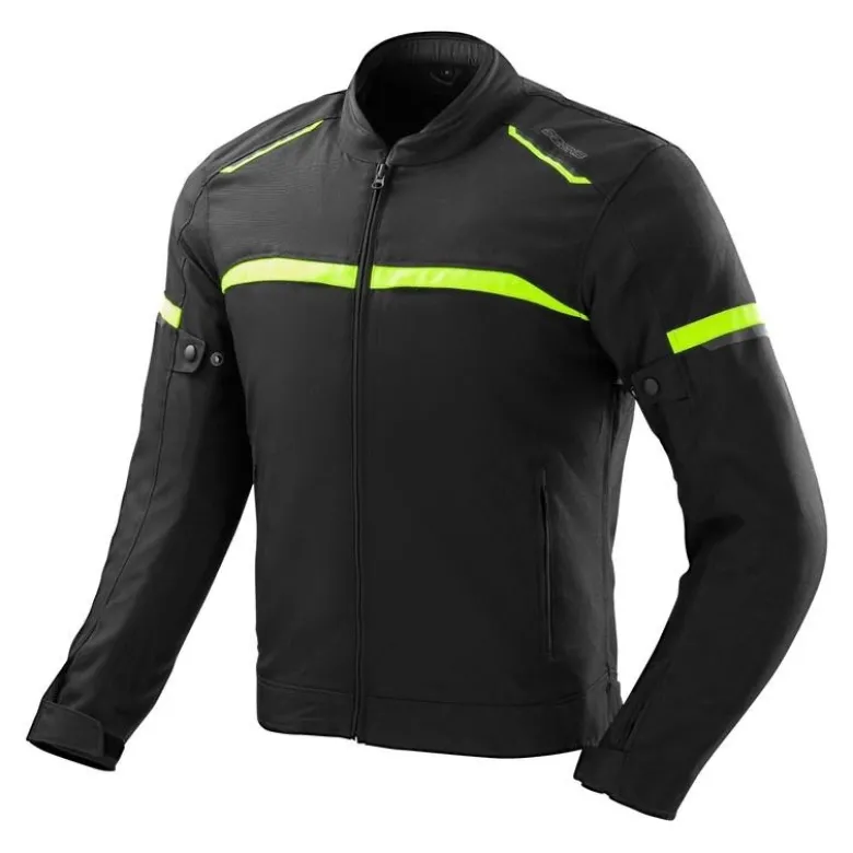 Kurtka tekstylna OZONE NEO BLACK/FLO YELLOW czarny żółty fluo