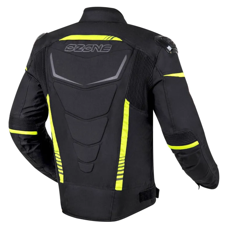 Kurtka tekstylna OZONE PULSE BLACK/FLO YELLOW czarny żółty fluo