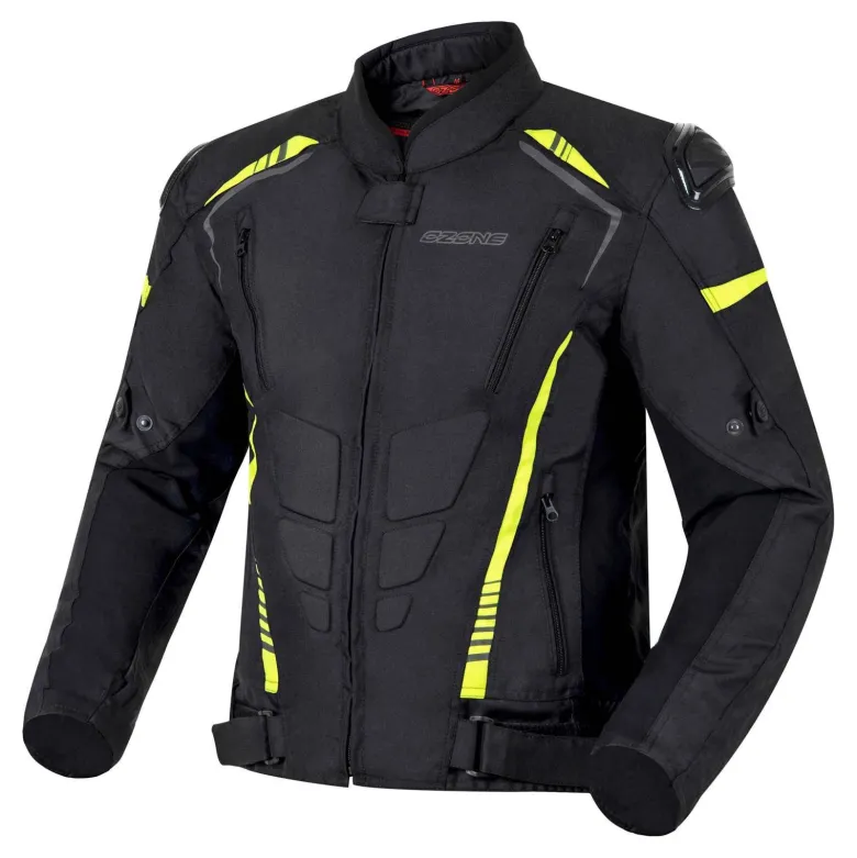 Kurtka tekstylna OZONE PULSE BLACK/FLO YELLOW czarny żółty fluo