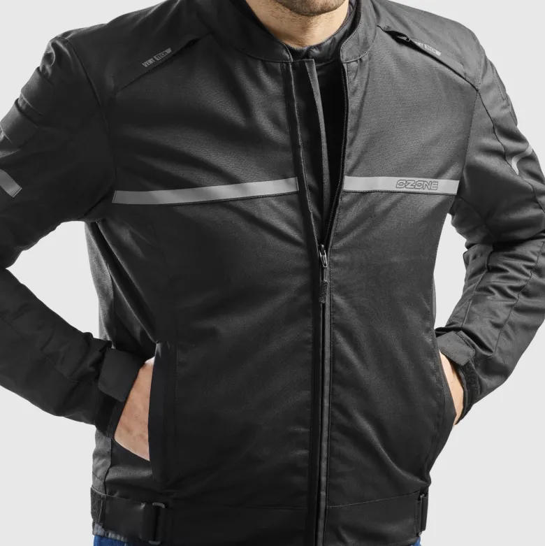Kurtka tekstylna OZONE RIDER BLACK czarny