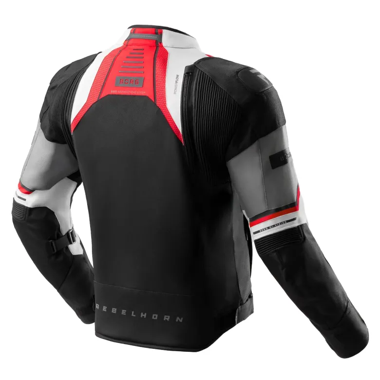 Kurtka tekstylna REBELHORN BORG II BLACK/GREY/RED czarny szary czerwony