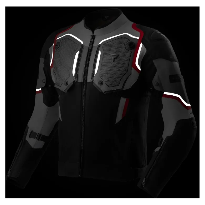 Kurtka tekstylna REBELHORN BORG II BLACK/GREY/RED czarny szary czerwony