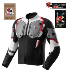 Kurtka tekstylna REBELHORN BORG II BLACK/GREY/RED czarny szary czerwony