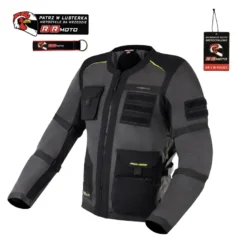 Kurtka tekstylna REBELHORN BRUTALE DARK GREY/BLACK/FLO YELLOW czarny szary żółty fluo