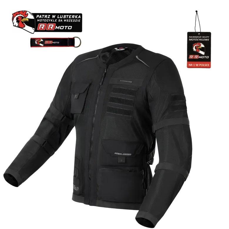 Kurtka tekstylna REBELHORN BRUTALE BLACK czarny