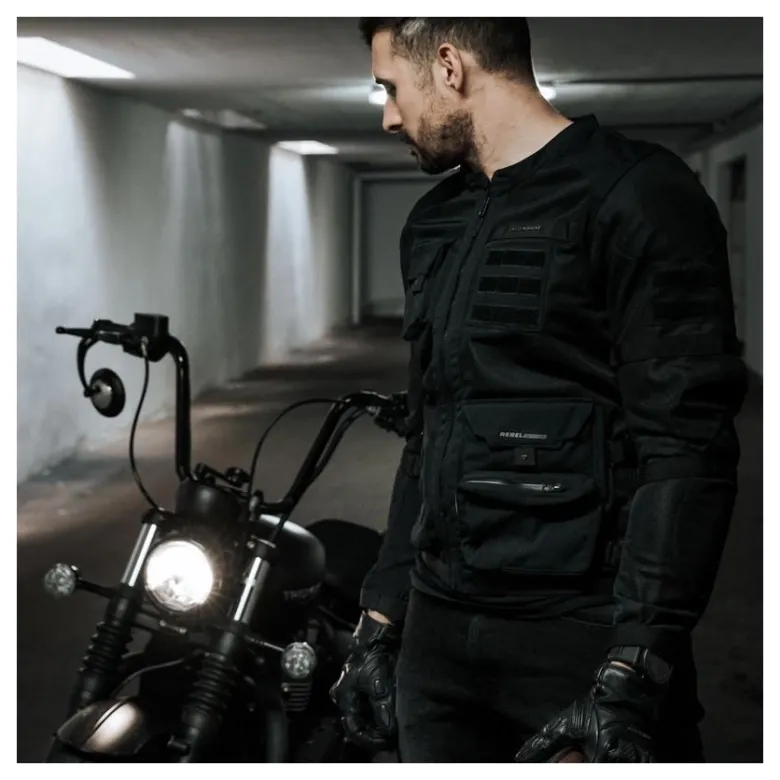 Kurtka tekstylna REBELHORN BRUTALE BLACK czarny