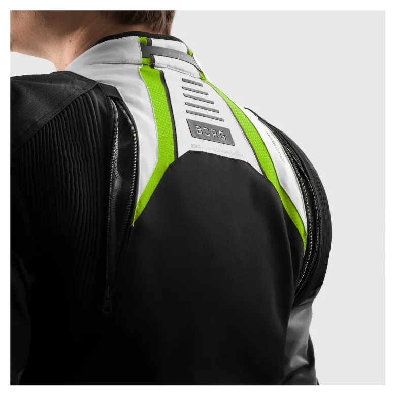 Kurtka tekstylna REBELHORN BORG II BLACK/GREY/FLUO YELLOW czarny szary żółty fluo