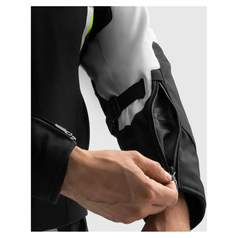 Kurtka tekstylna REBELHORN BORG II BLACK/GREY/FLUO YELLOW czarny szary żółty fluo