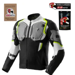 Kurtka tekstylna REBELHORN BORG II BLACK/GREY/FLUO YELLOW czarny szary żółty fluo