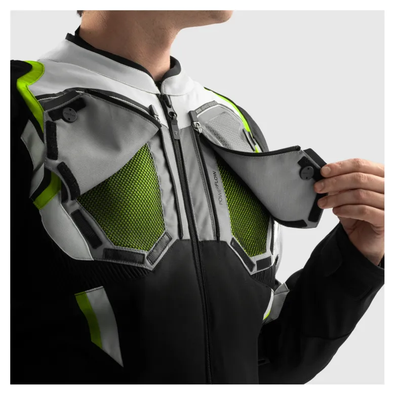 Kurtka tekstylna REBELHORN BORG II BLACK/GREY/FLUO YELLOW czarny szary żółty fluo