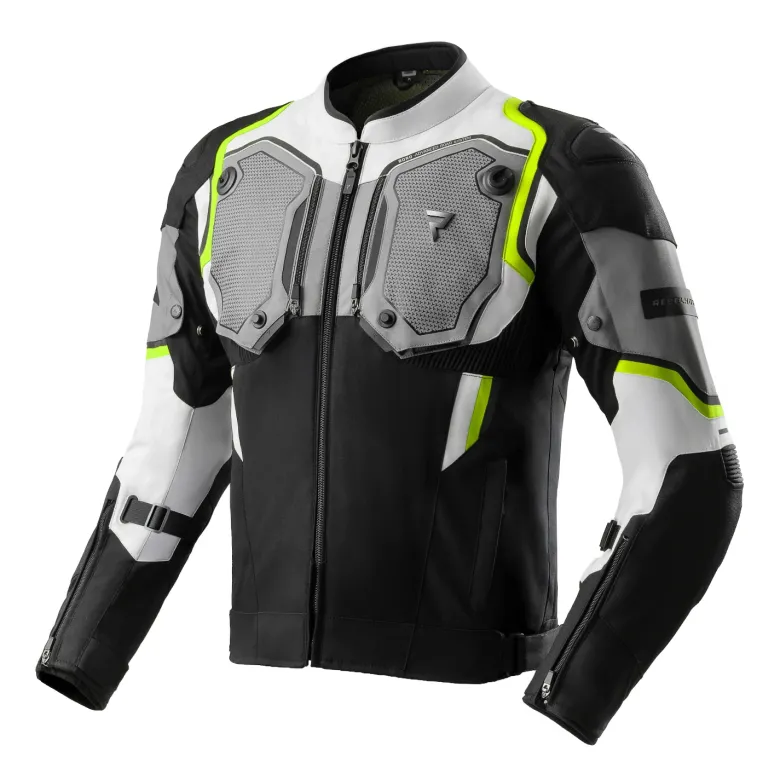 Kurtka tekstylna REBELHORN BORG II BLACK/GREY/FLUO YELLOW czarny szary żółty fluo