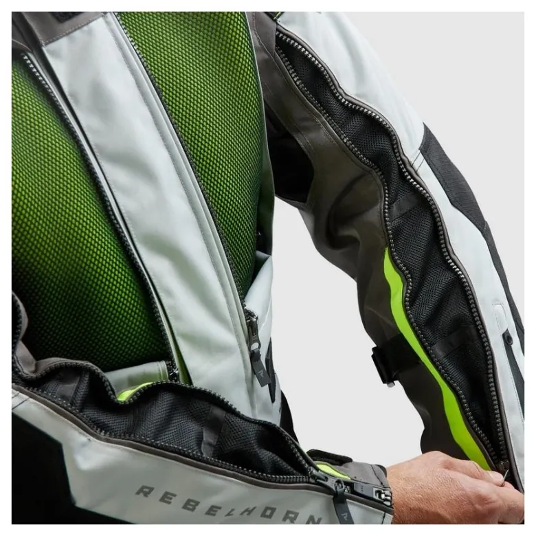 Kurtka tekstylna REBELHORN CUBBY V BLACK/GREY/FLUO YELLOW czarny szary żółty fluo
