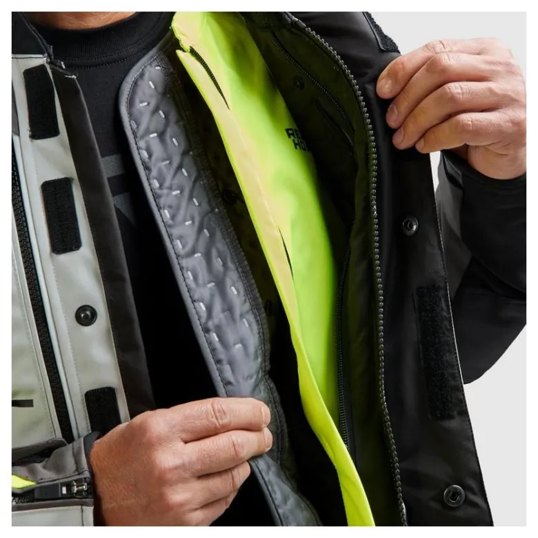 Kurtka tekstylna REBELHORN CUBBY V BLACK/GREY/FLUO YELLOW czarny szary żółty fluo