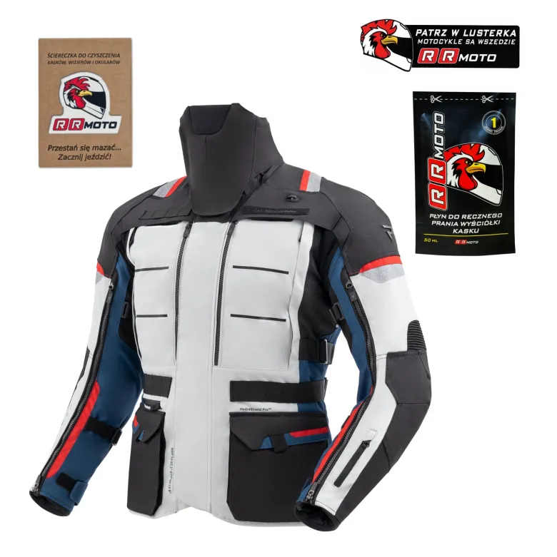 Kurtka tekstylna REBELHORN CUBBY V BLUE/GREY/RED niebieski szary czerwony czarny