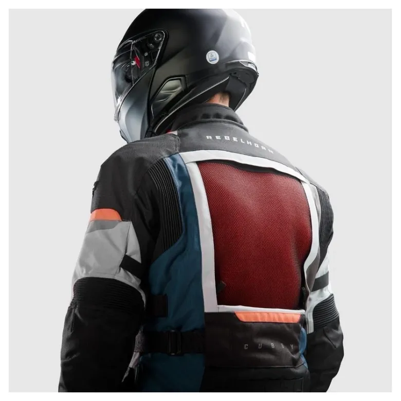 Kurtka tekstylna REBELHORN CUBBY V BLUE/GREY/RED niebieski szary czerwony czarny