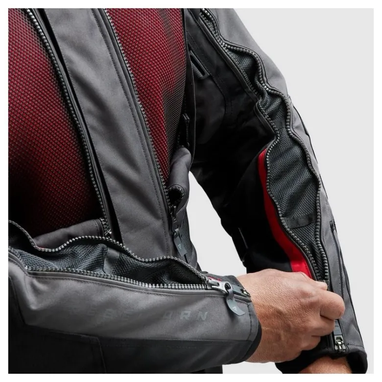 Kurtka tekstylna REBELHORN CUBBY V BLACK/ANTHRACITE/RED czarny grafitowy czerwony