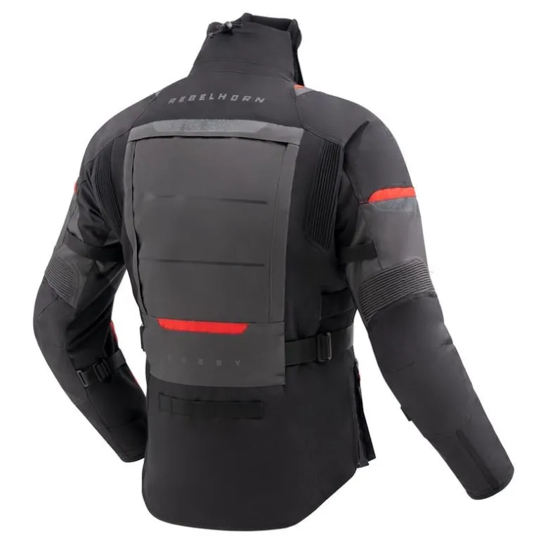 Kurtka tekstylna REBELHORN CUBBY V BLACK/ANTHRACITE/RED czarny grafitowy czerwony