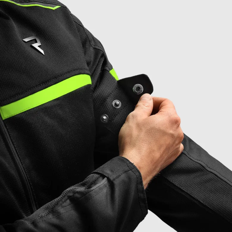 Kurtka tekstylna REBELHORN ECHO BLACK/FLUO YELLOW czarny żółty fluo