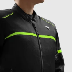 Kurtka tekstylna REBELHORN ECHO BLACK/FLUO YELLOW czarny żółty fluo