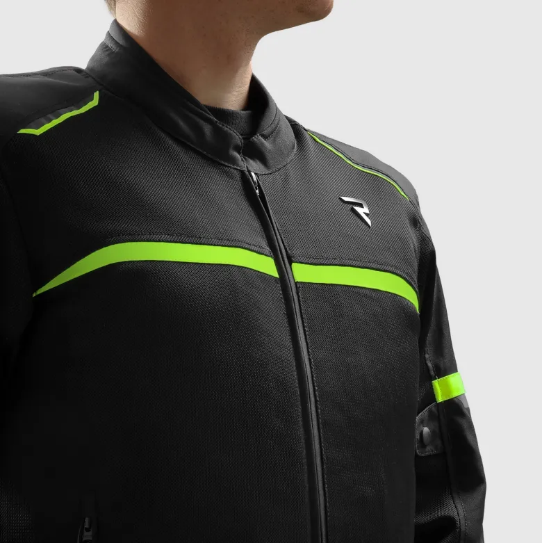 Kurtka tekstylna REBELHORN ECHO BLACK/FLUO YELLOW czarny żółty fluo