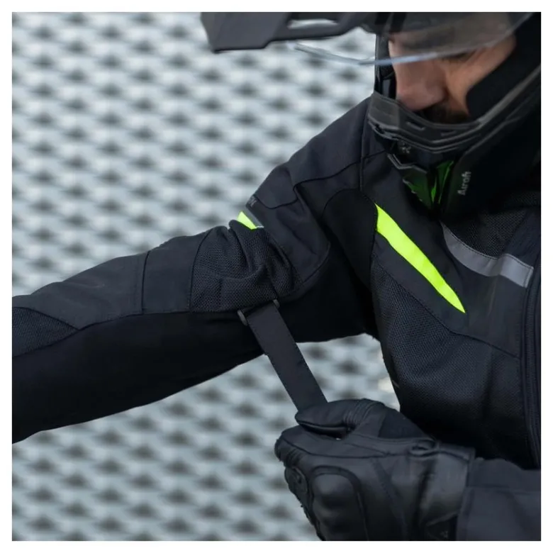 Kurtka tekstylna REBELHORN FLUX BLACK/FLO YELLOW czarny żółty fluo