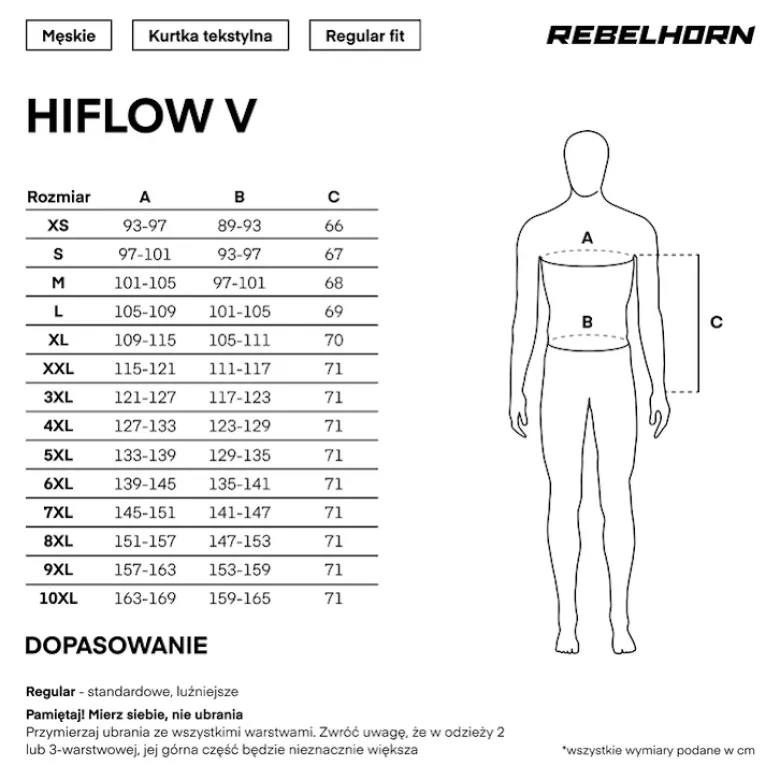 Kurtka tekstylna REBELHORN HIFLOW V BLACK czarny