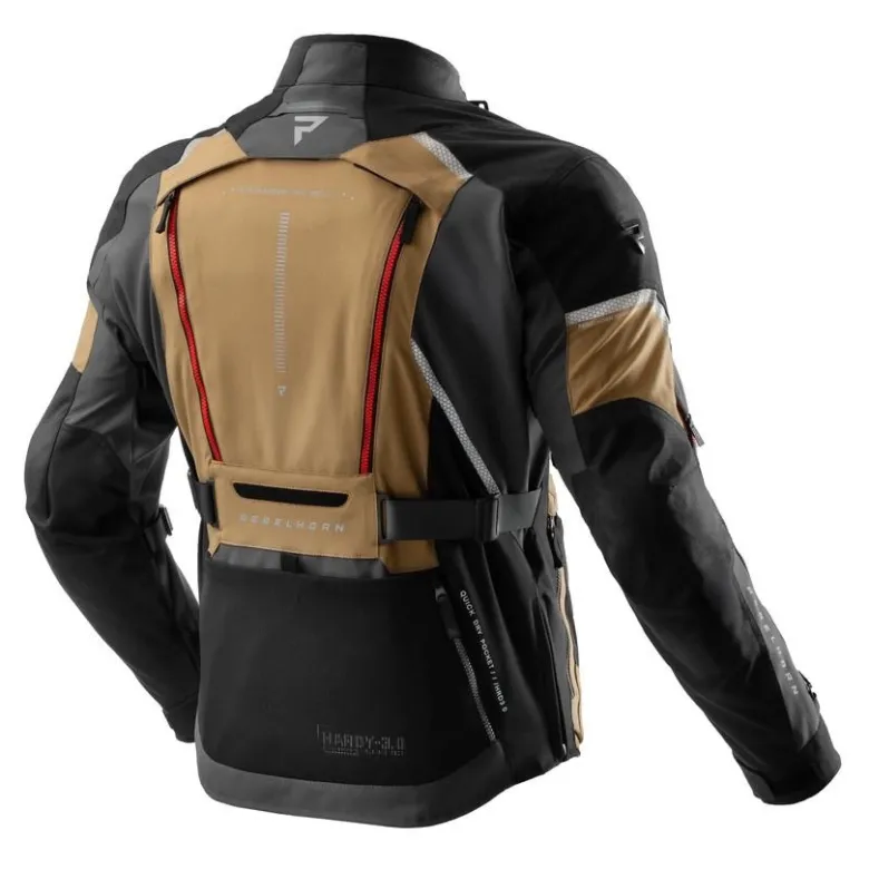 Kurtka tekstylna REBELHORN HARDY 3.0 DESERT/GREY/RED brązowy szary czerwony