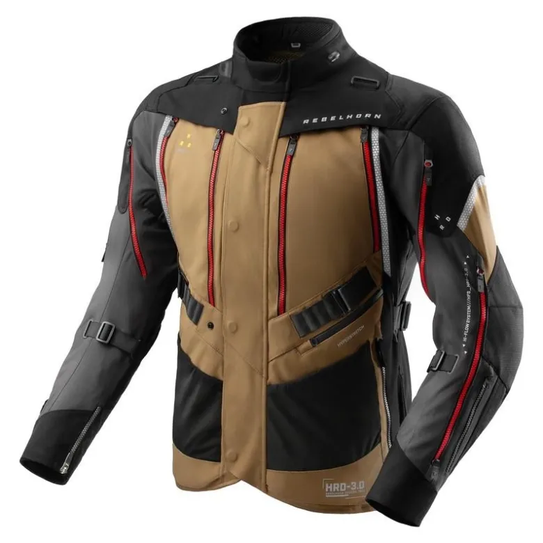 Kurtka tekstylna REBELHORN HARDY 3.0 DESERT/GREY/RED brązowy szary czerwony