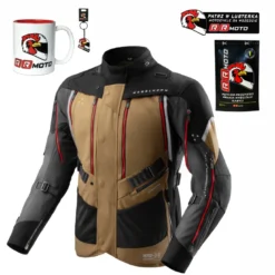 Kurtka tekstylna REBELHORN HARDY 3.0 DESERT/GREY/RED brązowy szary czerwony