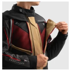 Kurtka tekstylna REBELHORN HARDY 3.0 DESERT/GREY/RED brązowy szary czerwony