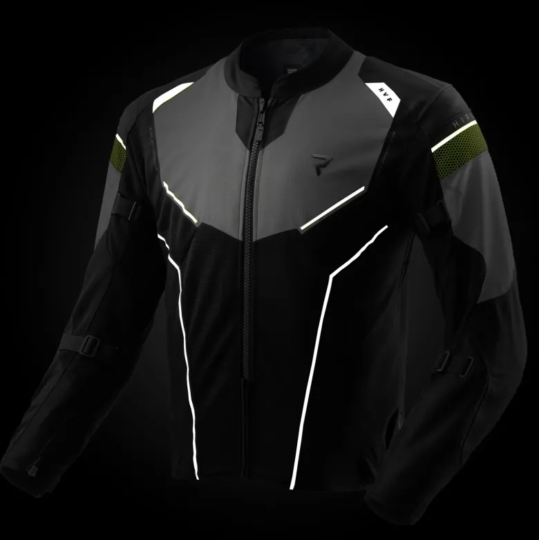 Kurtka tekstylna REBELHORN HIFLOW V BLACK/GREY/FLUO YELLOW czarny szary żółty fluo