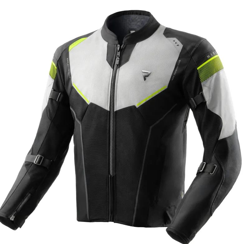 Kurtka tekstylna REBELHORN HIFLOW V BLACK/GREY/FLUO YELLOW czarny szary żółty fluo