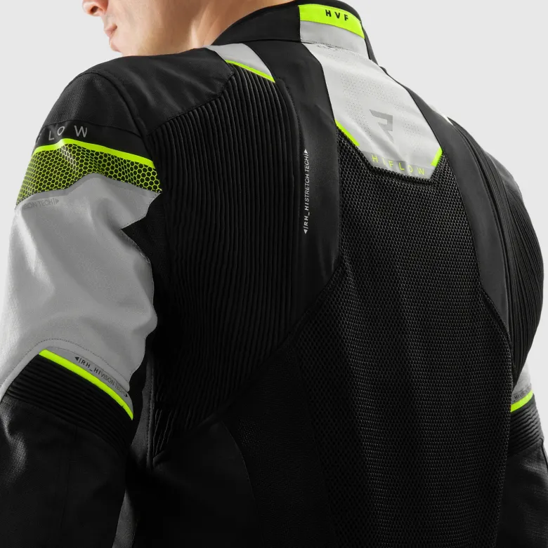 Kurtka tekstylna REBELHORN HIFLOW V BLACK/GREY/FLUO YELLOW czarny szary żółty fluo