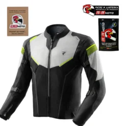Kurtka tekstylna REBELHORN HIFLOW V BLACK/GREY/FLUO YELLOW czarny szary żółty fluo