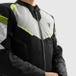 Kurtka tekstylna REBELHORN HIFLOW V BLACK/GREY/FLUO YELLOW czarny szary żółty fluo