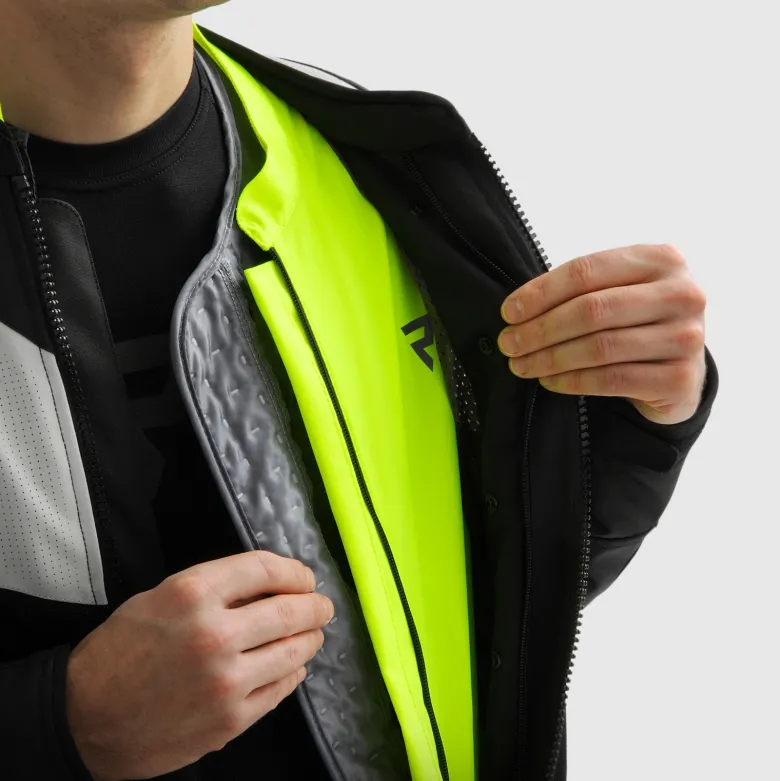 Kurtka tekstylna REBELHORN HIFLOW V BLACK/GREY/FLUO YELLOW czarny szary żółty fluo