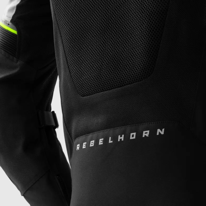 Kurtka tekstylna REBELHORN HIFLOW V BLACK/GREY/FLUO YELLOW czarny szary żółty fluo
