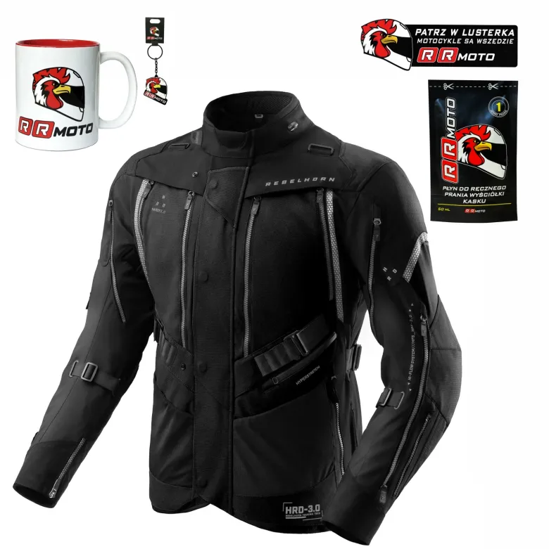 Kurtka tekstylna REBELHORN HARDY 3.0 BLACK czarny