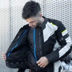 Kurtka tekstylna REBELHORN HIFLOW IV BLACK/SILVER/FLO YELLOW czarny srebrny szary żółty fluo