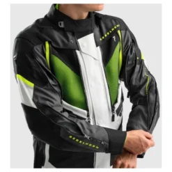 Kurtka tekstylna REBELHORN HARDY 3.0 BLACK/GREY/FLUO YELLOW czarny szary żółty fluo