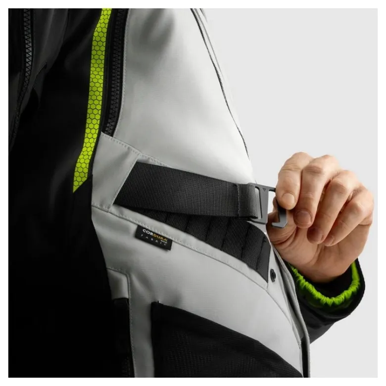 Kurtka tekstylna REBELHORN HARDY 3.0 BLACK/GREY/FLUO YELLOW czarny szary żółty fluo
