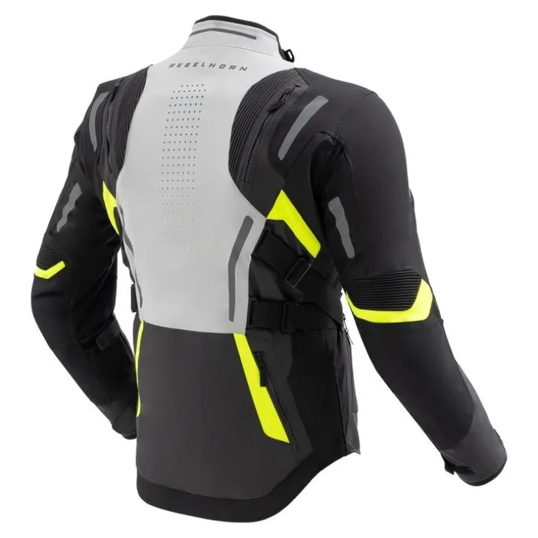 Kurtka tekstylna REBELHORN HIKER IV BLACK/GREY/FLUO YELLOW czarny szary żółty fluo