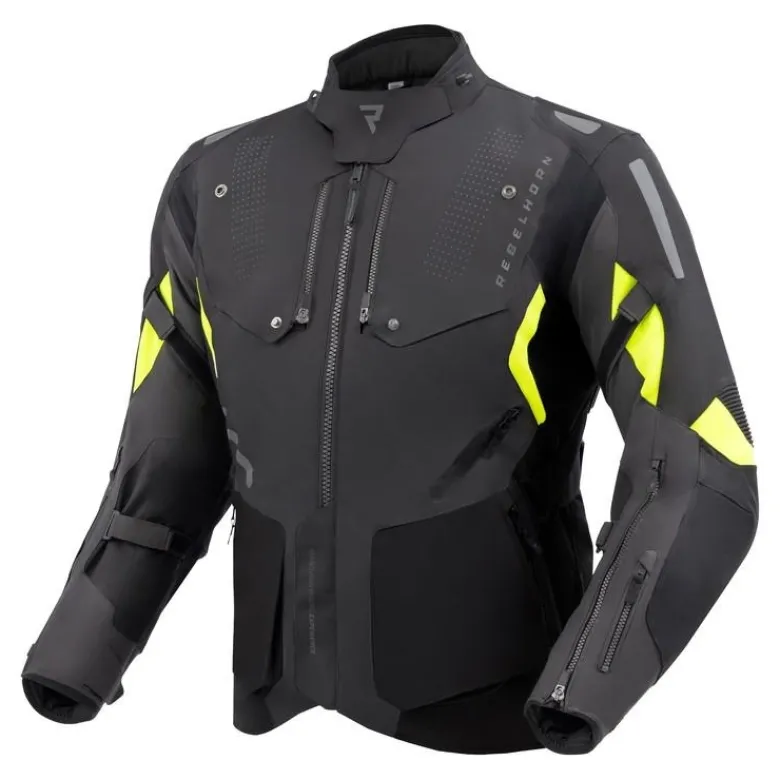 Kurtka tekstylna REBELHORN HIKER IV BLACK/ANTHRACITE/FLUO YELLOW czarny grafitowy żółty fluo