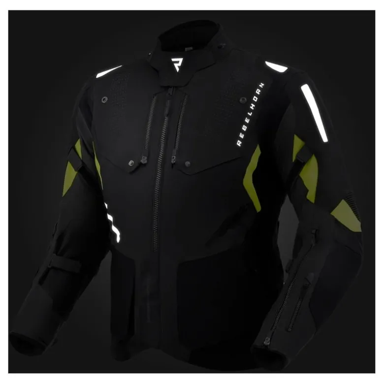 Kurtka tekstylna REBELHORN HIKER IV BLACK/ANTHRACITE/FLUO YELLOW czarny grafitowy żółty fluo
