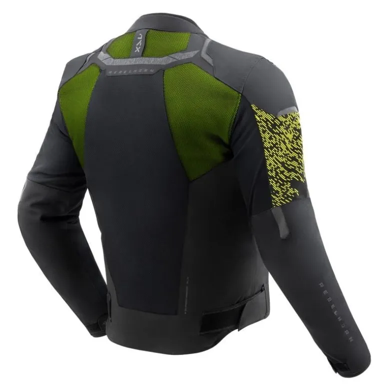 Kurtka tekstylna REBELHORN JAX BLACK/FLUO YELLOW czarny żółty fluo