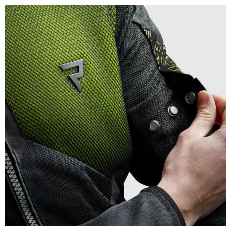 Kurtka tekstylna REBELHORN JAX BLACK/FLUO YELLOW czarny żółty fluo