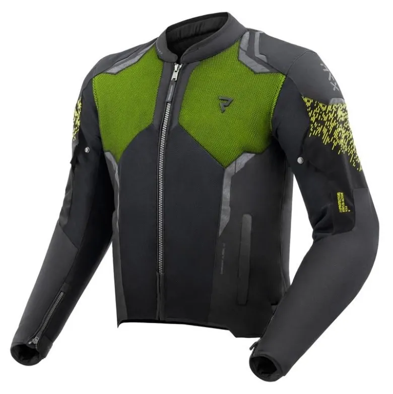 Kurtka tekstylna REBELHORN JAX BLACK/FLUO YELLOW czarny żółty fluo